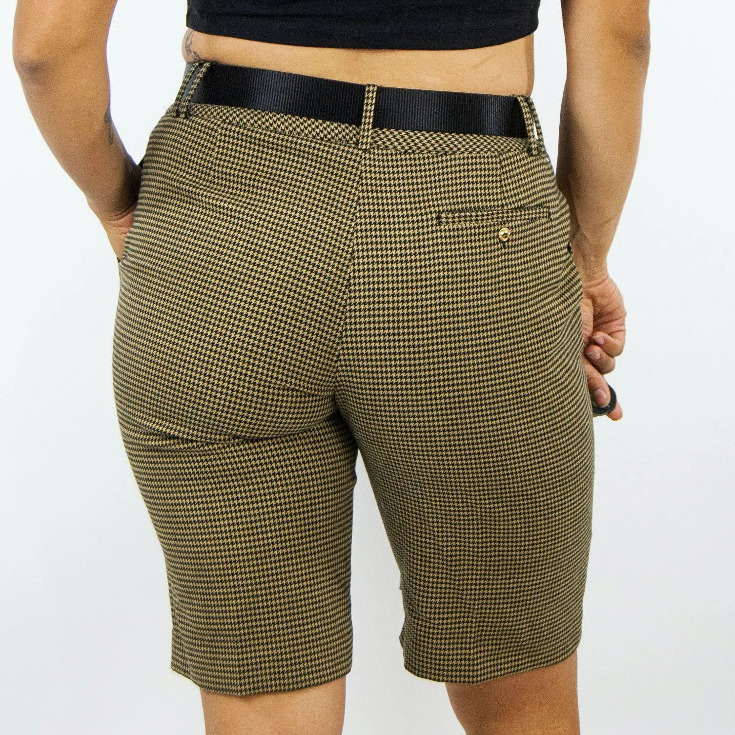 00's Houndstooth Bermuda Shorts by Sport Haley