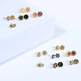 12 Pairs Charming Ears Studs/Tops For Girls