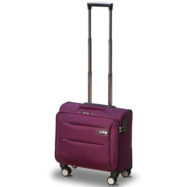 14Inches Mini Boarding Universal Wheels Trolley Luggage Commercial Oxford Fabric Luggage Female