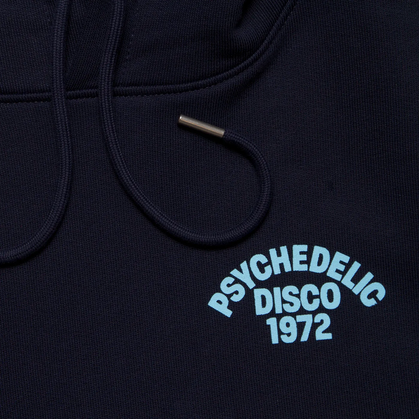 1972 Psychedelic Disco Back Print - Hood - Navy