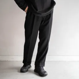 1980s Japan vintage black wool slacks -middle weight