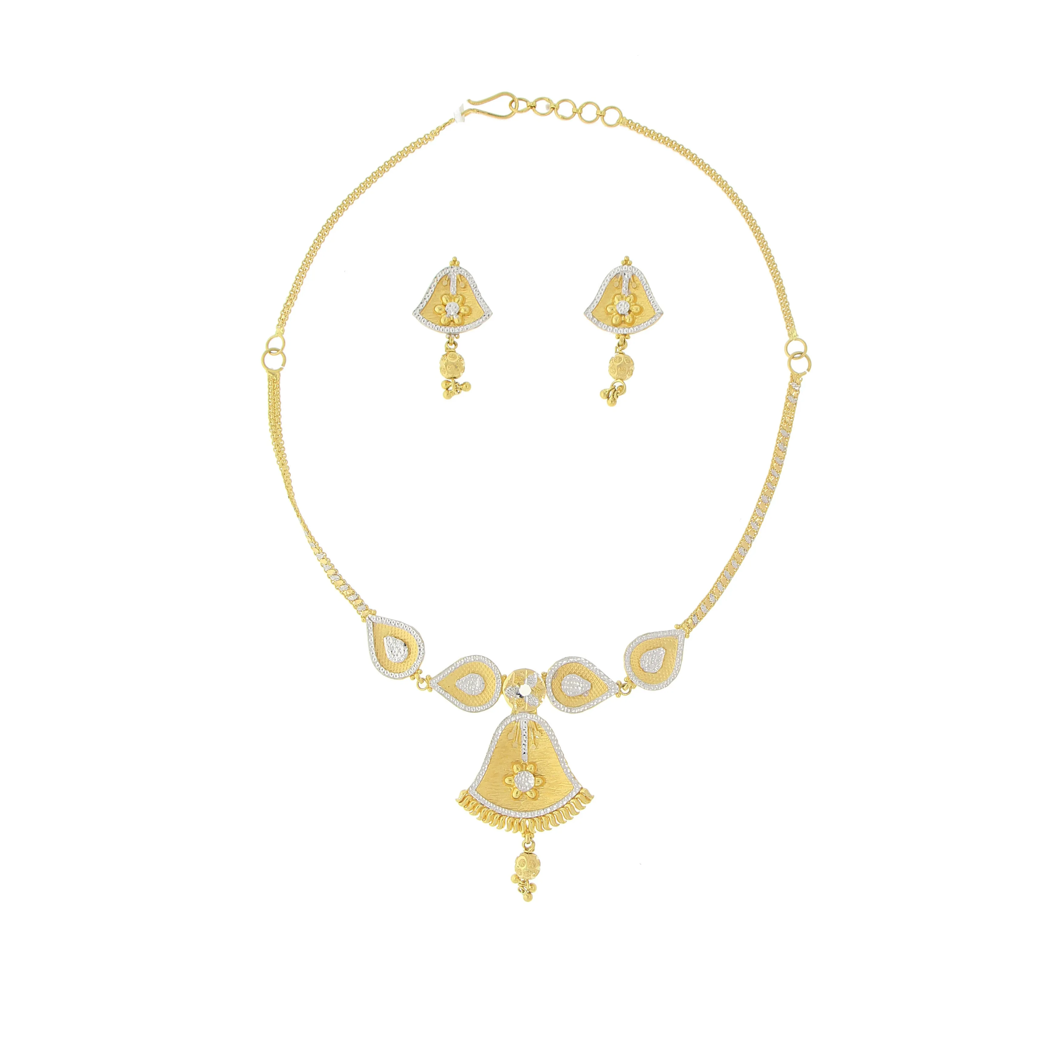 2-Tone Gold Necklace Set