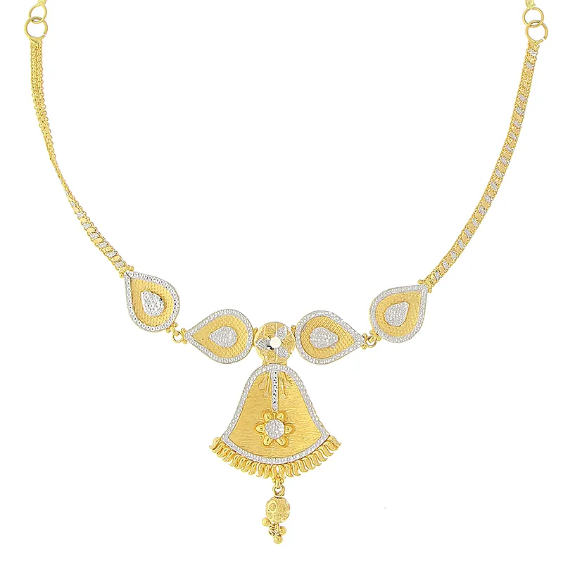 2-Tone Gold Necklace Set