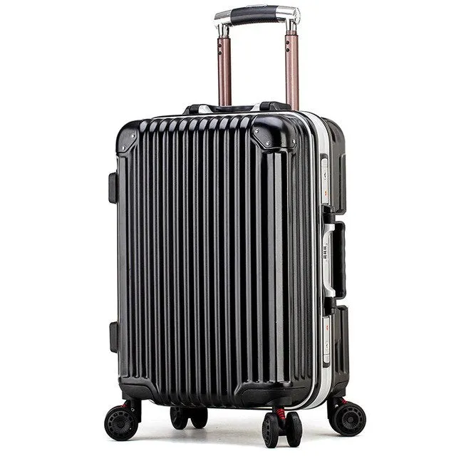 2018 Autumn And Winter New Fashion Aluminum Frame Trolley Case Pc Universal Wheel Business Suitcase