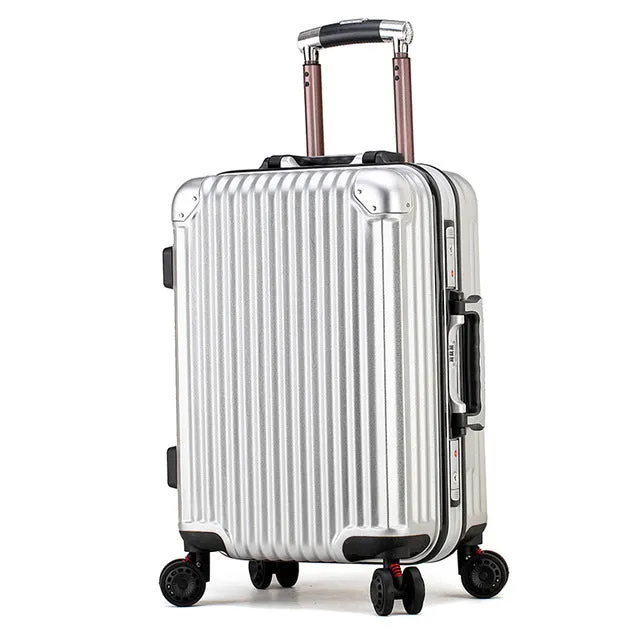 2018 Autumn And Winter New Fashion Aluminum Frame Trolley Case Pc Universal Wheel Business Suitcase