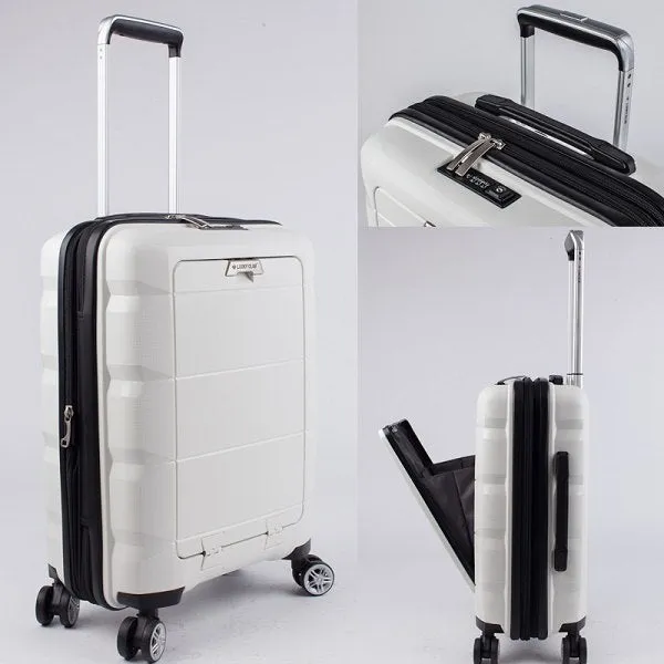 20/24Inch Computer Interlayer Waterproof Rolling Luggage 100% Pp Trolley Solid Travel Bag