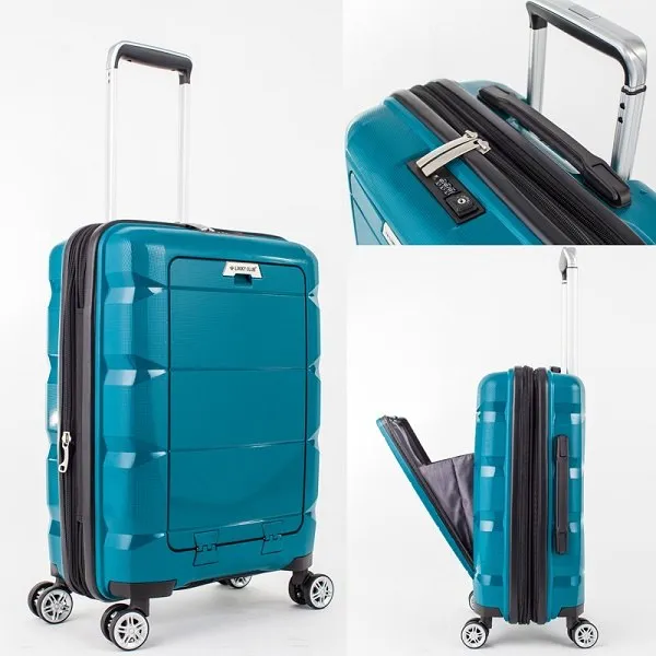 20/24Inch Computer Interlayer Waterproof Rolling Luggage 100% Pp Trolley Solid Travel Bag