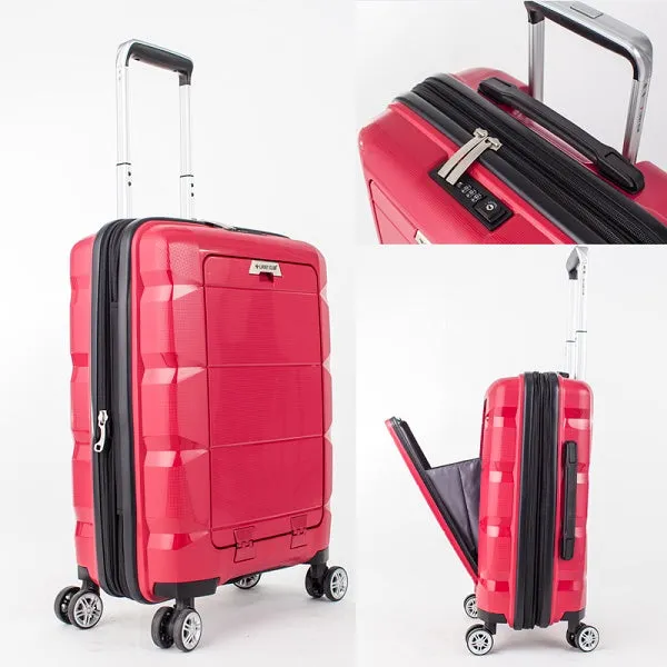 20/24Inch Computer Interlayer Waterproof Rolling Luggage 100% Pp Trolley Solid Travel Bag