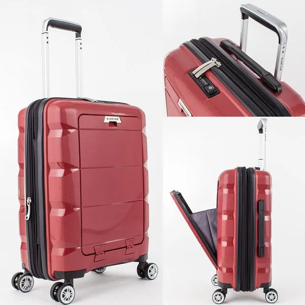 20/24Inch Computer Interlayer Waterproof Rolling Luggage 100% Pp Trolley Solid Travel Bag