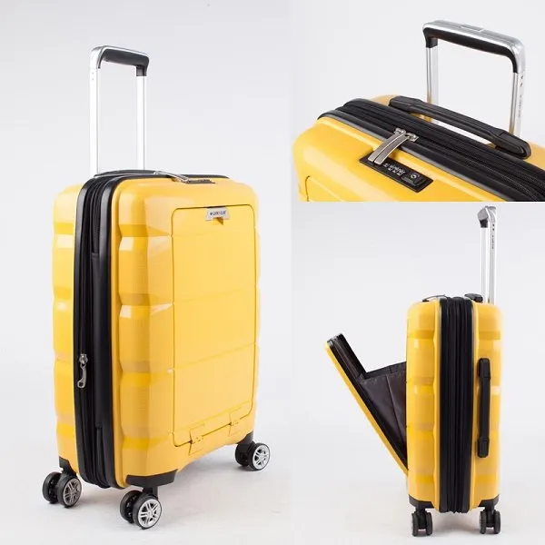 20/24Inch Computer Interlayer Waterproof Rolling Luggage 100% Pp Trolley Solid Travel Bag