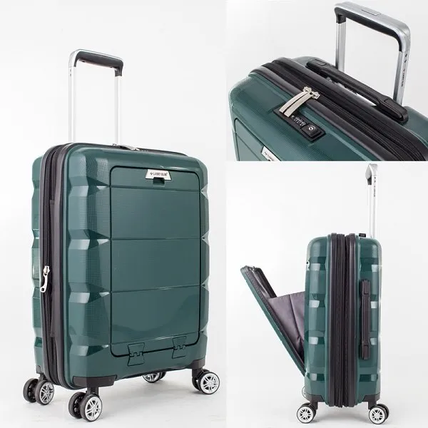 20/24Inch Computer Interlayer Waterproof Rolling Luggage 100% Pp Trolley Solid Travel Bag