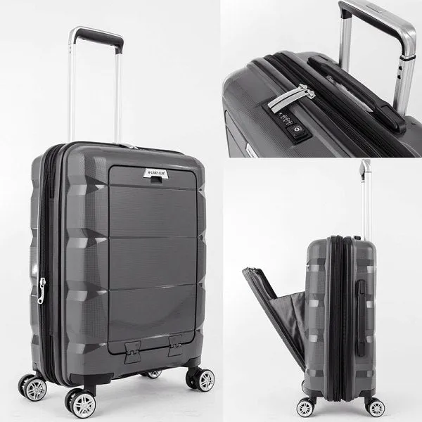 20/24Inch Computer Interlayer Waterproof Rolling Luggage 100% Pp Trolley Solid Travel Bag