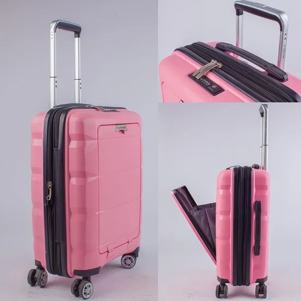 20/24Inch Computer Interlayer Waterproof Rolling Luggage 100% Pp Trolley Solid Travel Bag