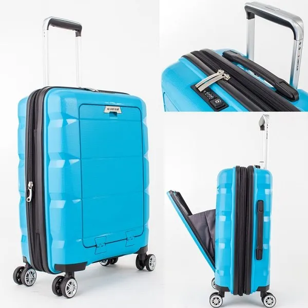 20/24Inch Computer Interlayer Waterproof Rolling Luggage 100% Pp Trolley Solid Travel Bag