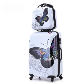 20" 12" Amazing Hot Sales Japan Butterfly Abs Trolley Suitcase Luggage Sets/Pull Rod