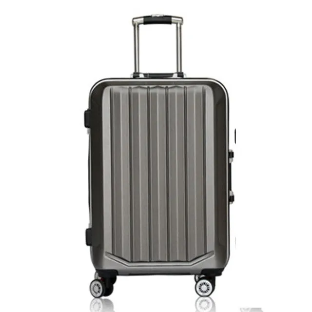 20"24 Inch Aluminum Frame Luggage Universal Wheel Trolley Password Lock Suitcase Abs Pc Hard