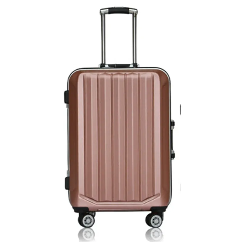 20"24 Inch Aluminum Frame Luggage Universal Wheel Trolley Password Lock Suitcase Abs Pc Hard