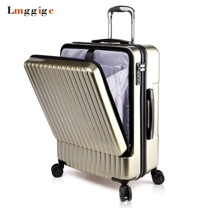 20"24" Inch Spinner Rolling Luggage Travel  Suitcase Bag With Laptop Bag,Pc Abs Trolley