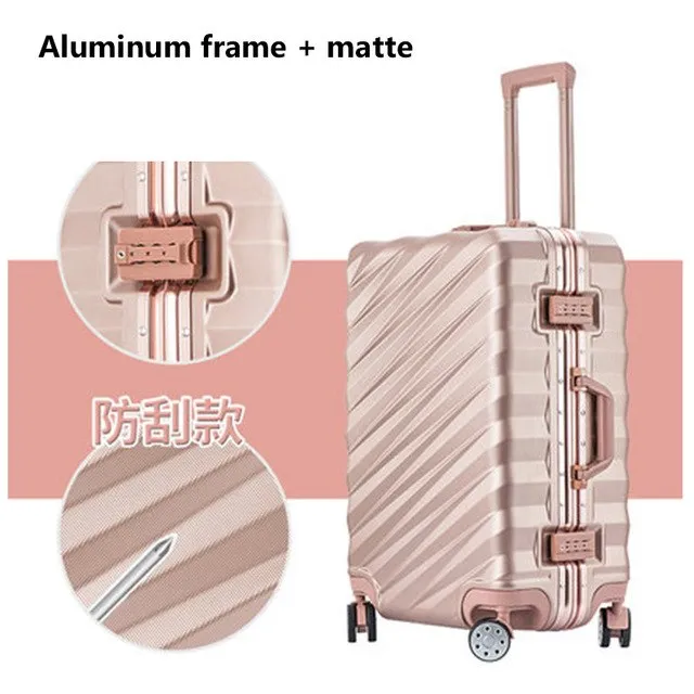 20"24"26"28"Inch Aluminum Alloy Frame Business Trip Travel Trolley Suitcase Carry On Luggage