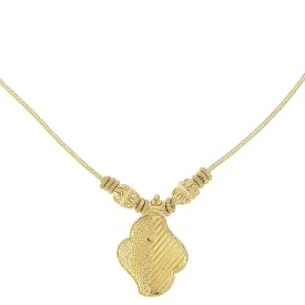 3 Piece Plain Gold Necklace Set