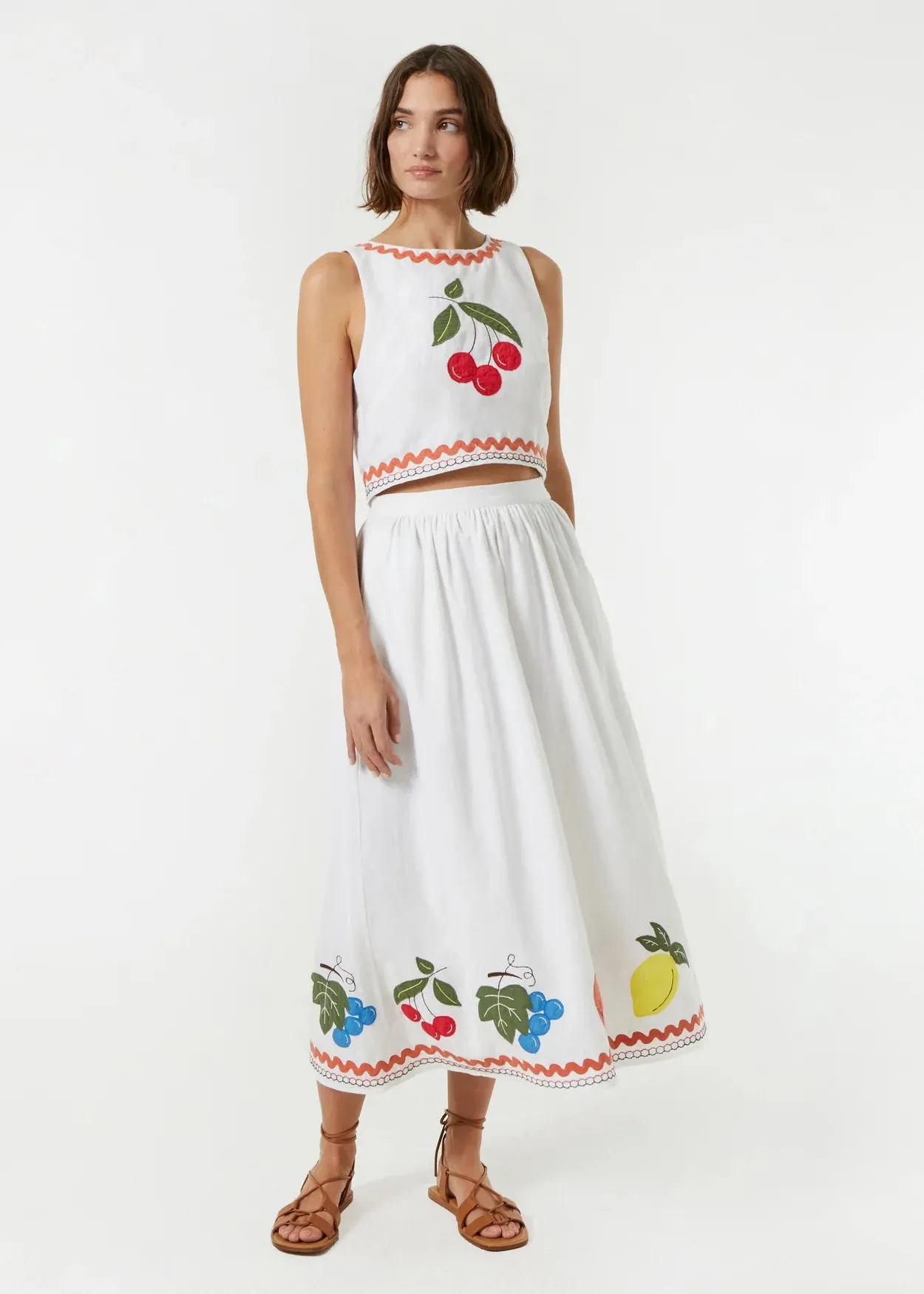 Aaron Skirt ~ White Fruit