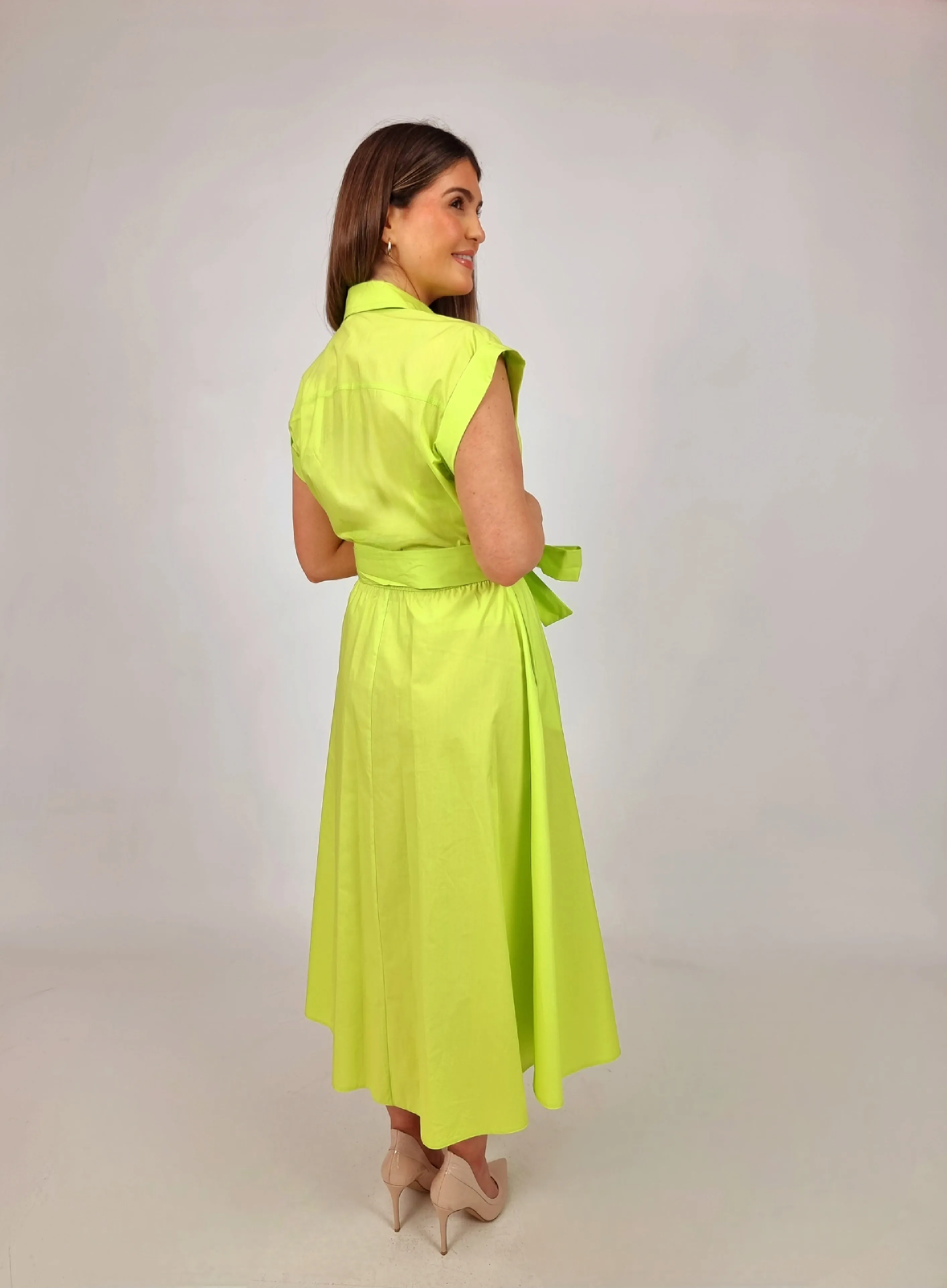 Access Lime Green Shirt Dress