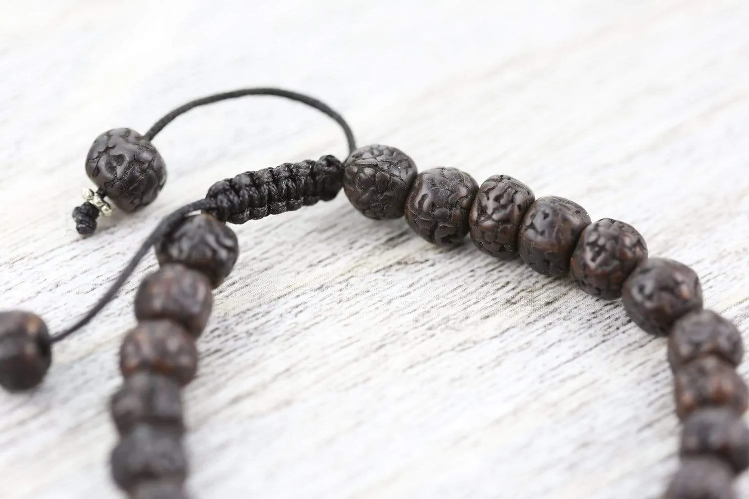 Aged Dark Rudraksha Wrist Mala