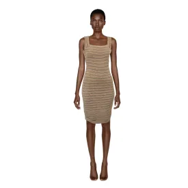 ALAIA Nude Bodycon Dress | Size S