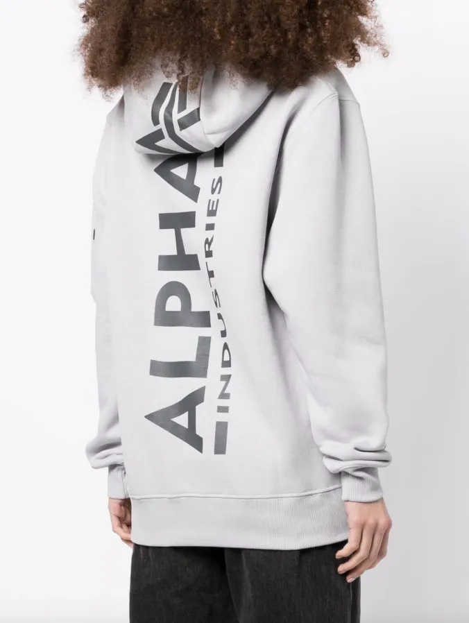 Alpha Industries rear logo-print details hoodie