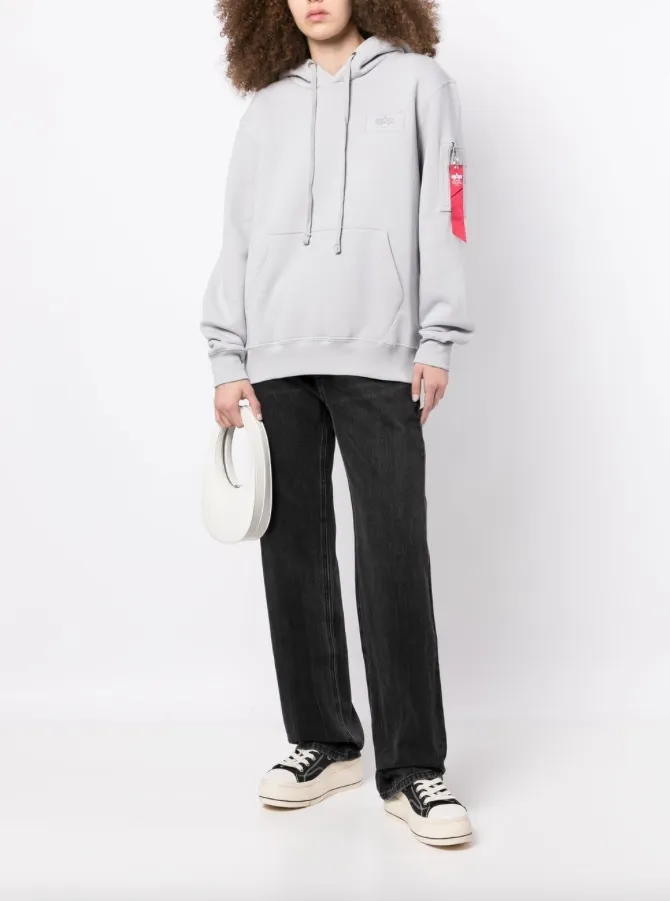 Alpha Industries rear logo-print details hoodie