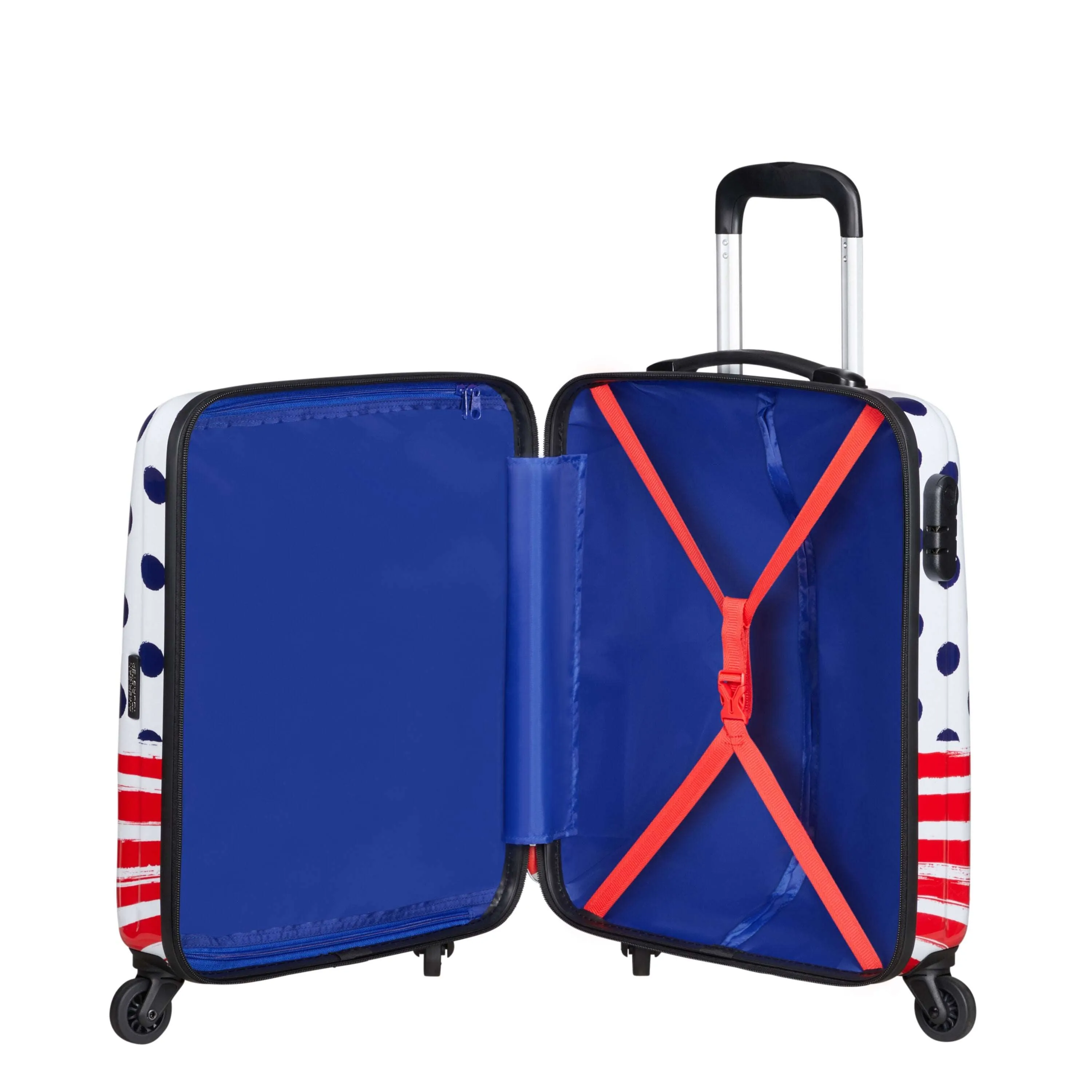 American Tourister Mickey Blue Dots Disney Legends Spinner Carry-On