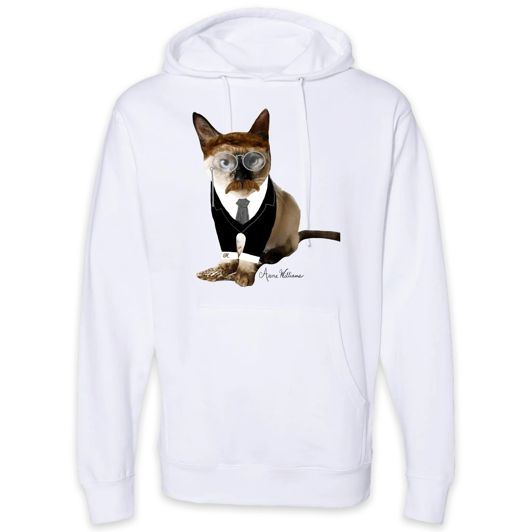 Anne Williams Art TR Cat Pullover Hooded Sweatshirt