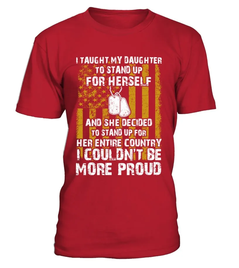 Army Mom Daughter Couldn't Be More Proud Front T-shirts