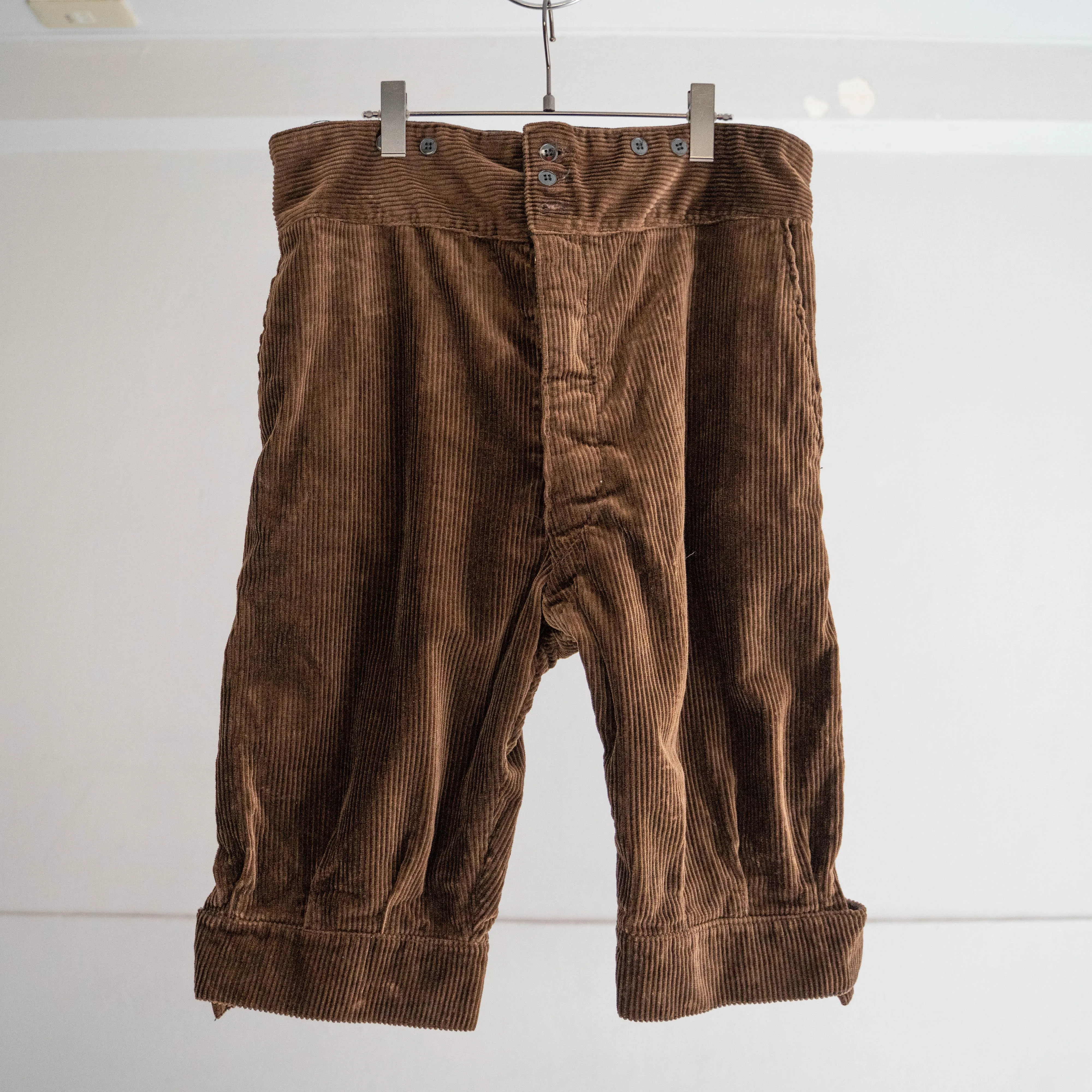 around 1970s France brown corduroy half pants 'mint condition'