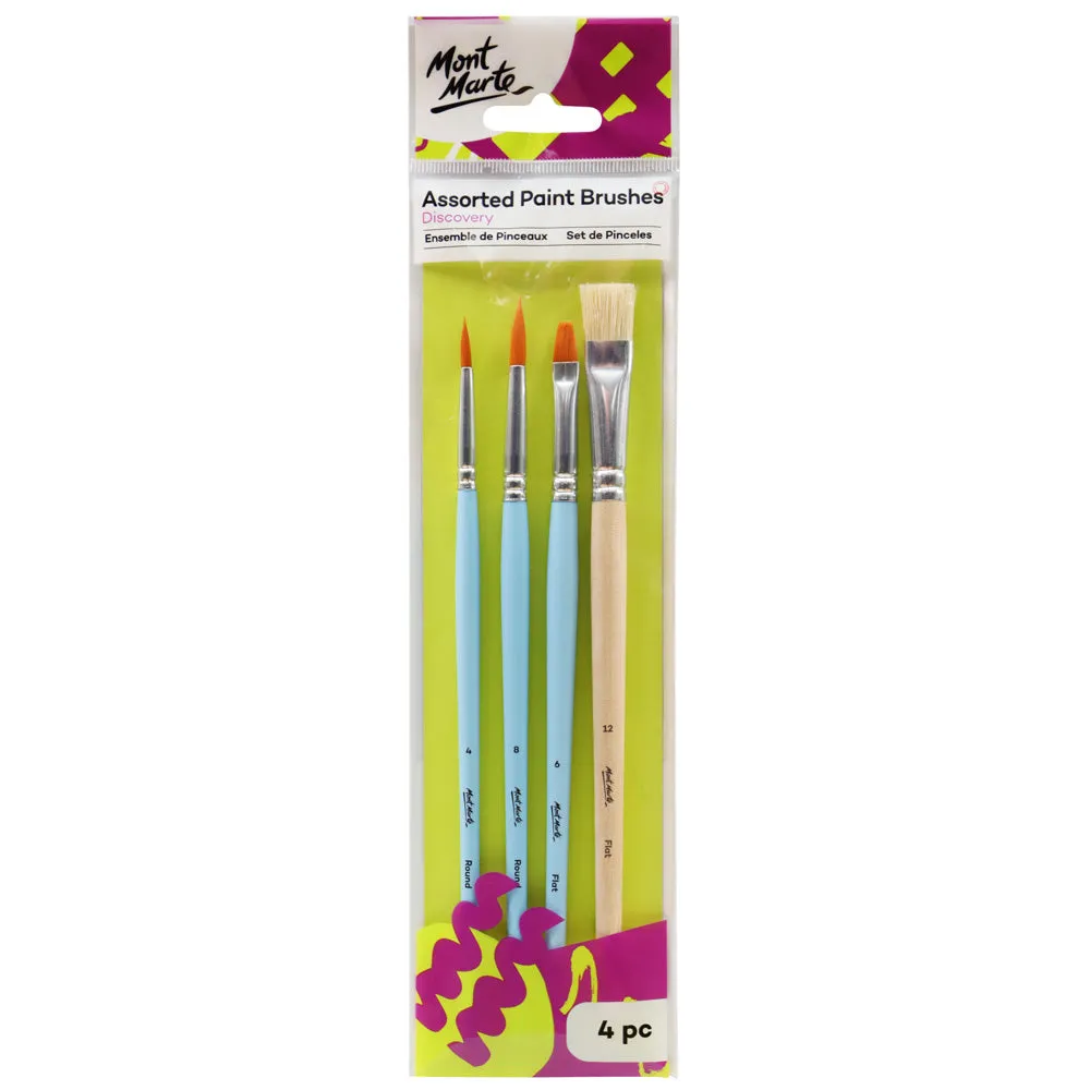 Assorted Paint Brushes Discovery 4pc