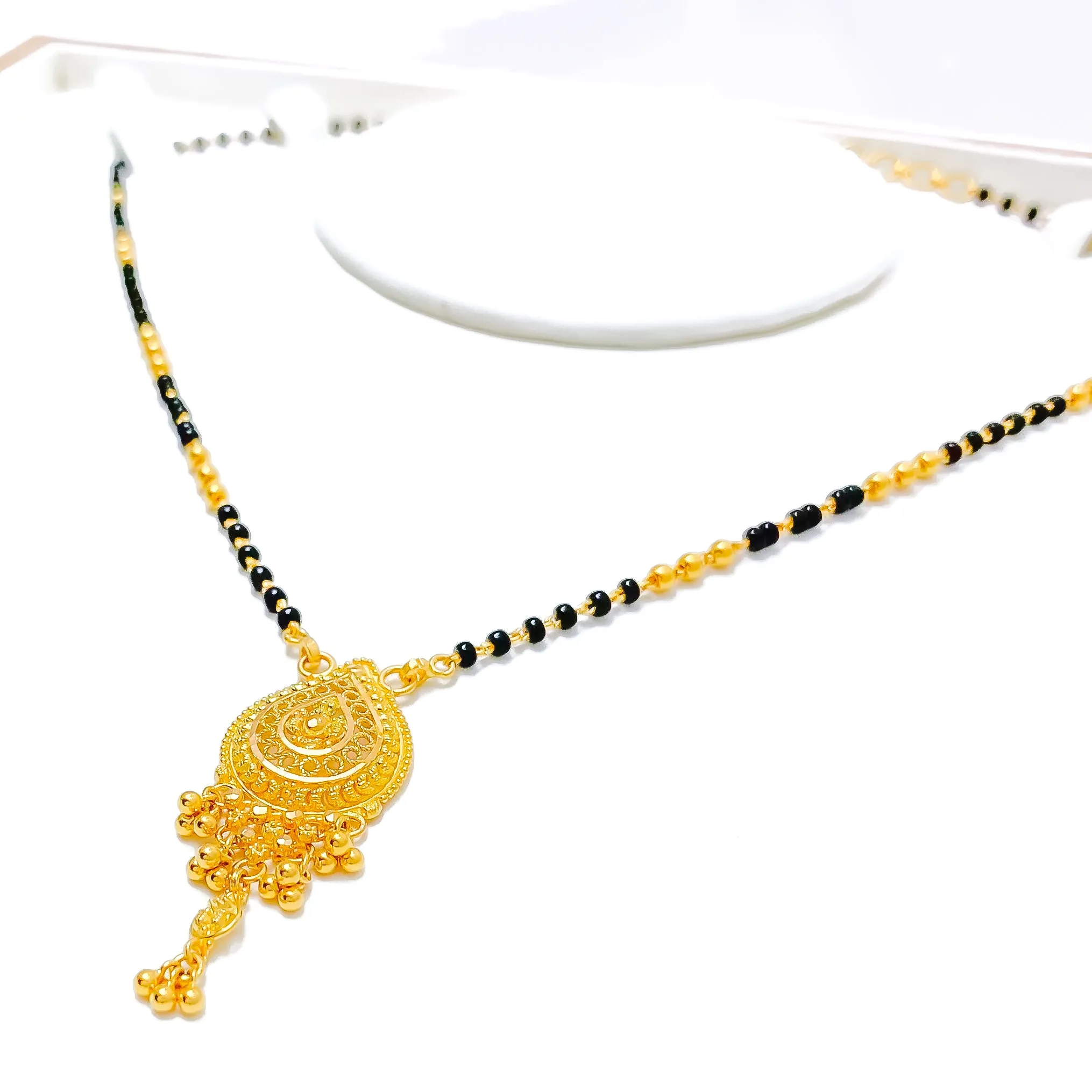 Attractive Teardrop Mangal Sutra w/ Tassels