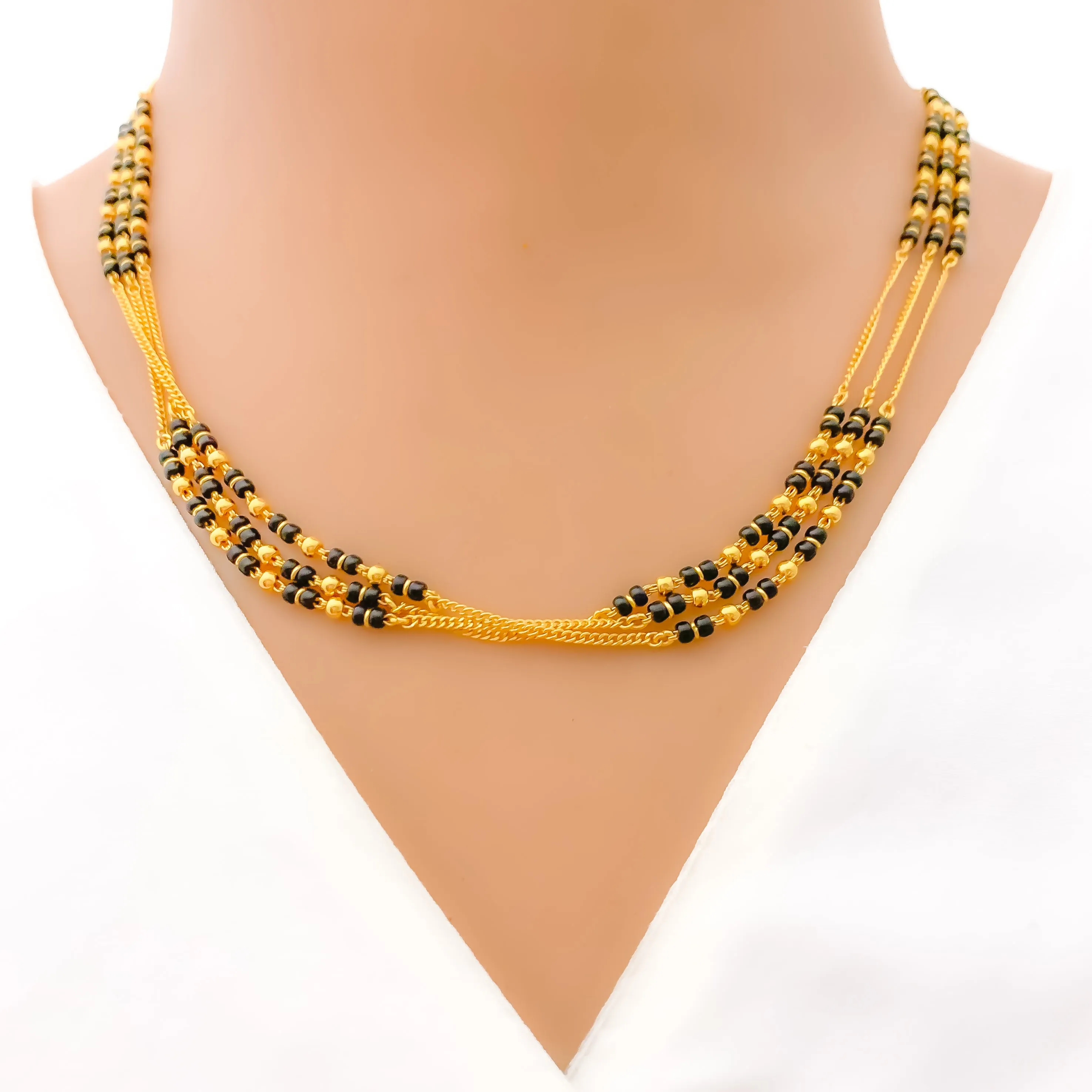 Attractive Triple Chain 22k Gold Mangal Sutra