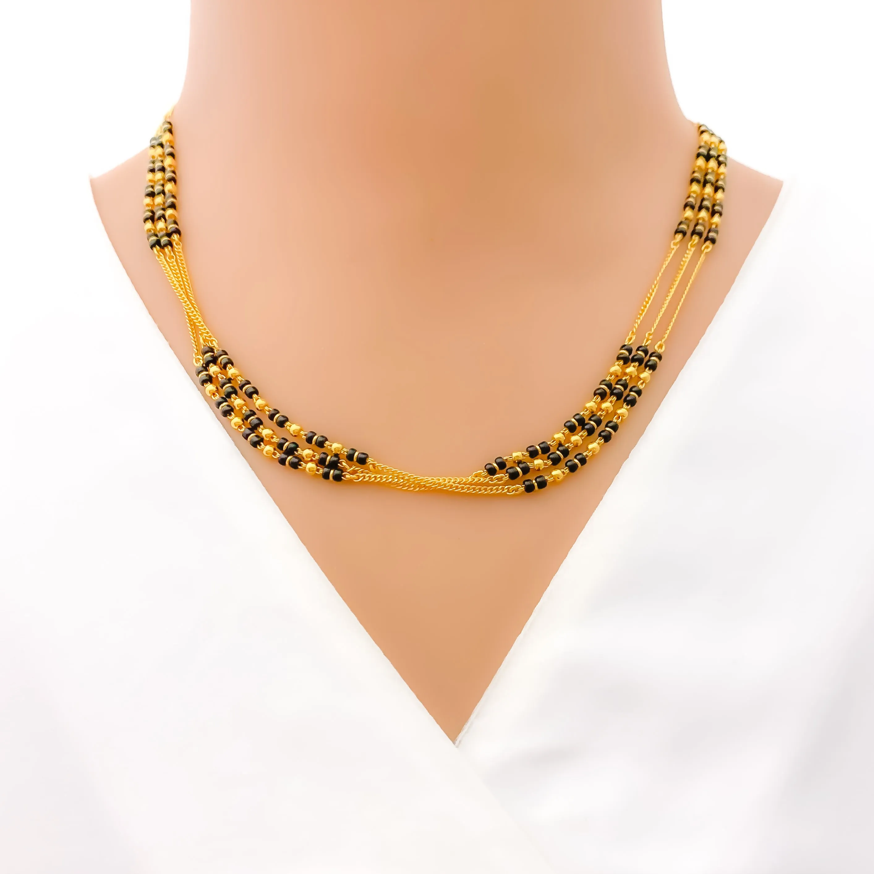 Attractive Triple Chain 22k Gold Mangal Sutra