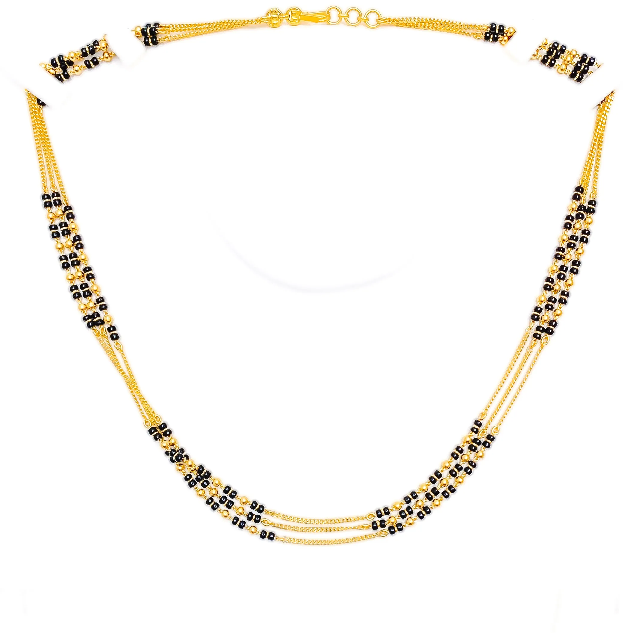 Attractive Triple Chain 22k Gold Mangal Sutra