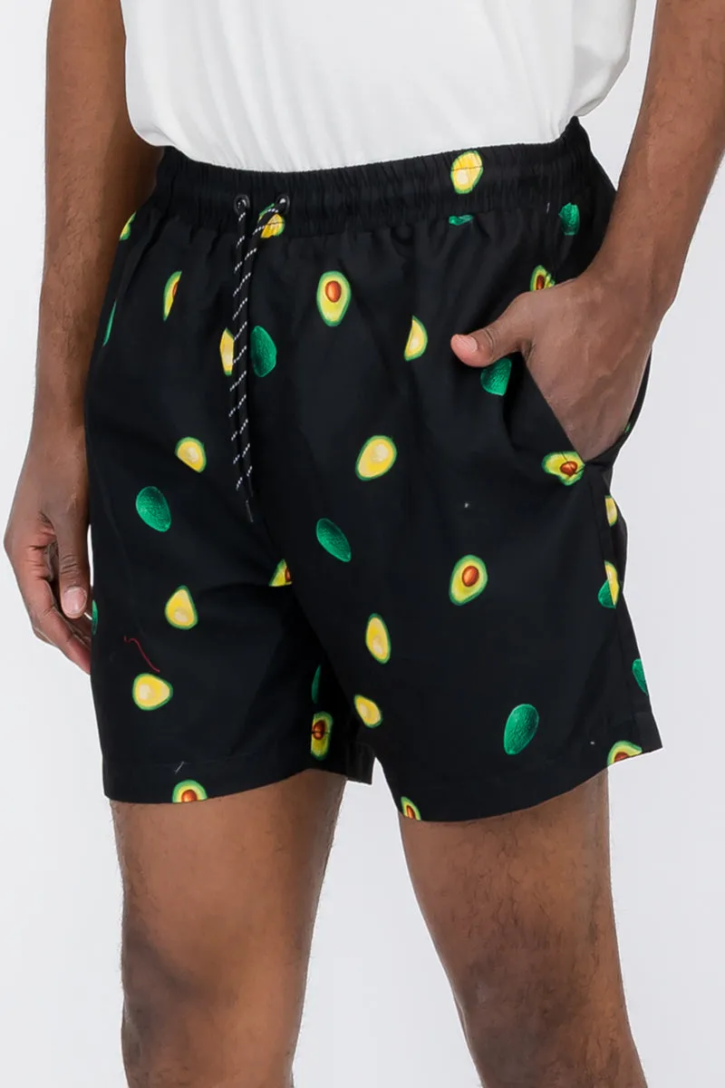 AVOCADO PRINT SWIM SHORTS