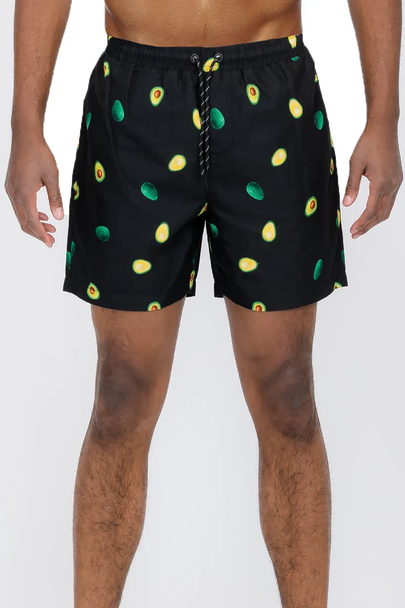 AVOCADO PRINT SWIM SHORTS