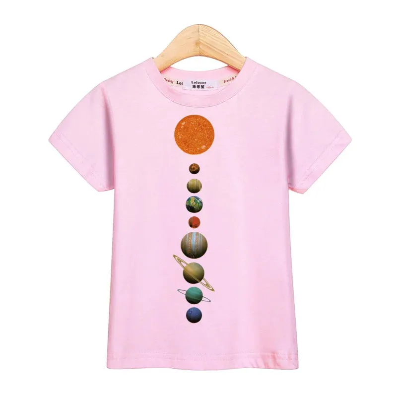 Baby Girl Summer Solar System 3-14T Space Tees