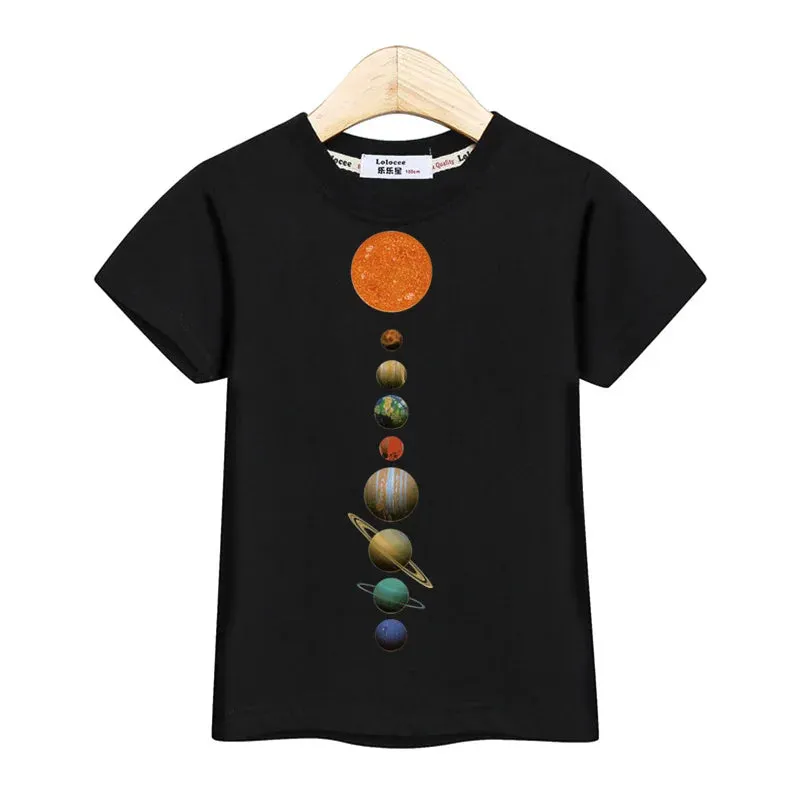 Baby Girl Summer Solar System 3-14T Space Tees