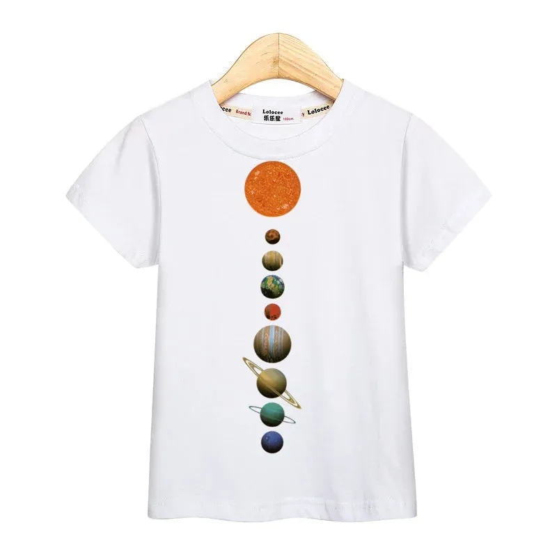 Baby Girl Summer Solar System 3-14T Space Tees