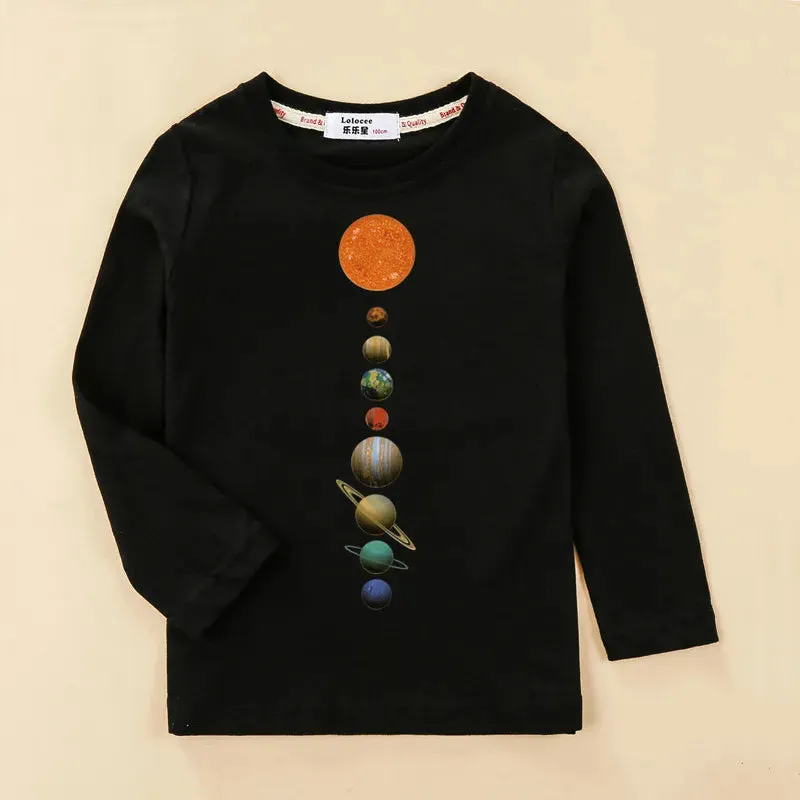 Baby Girl Summer Solar System 3-14T Space Tees