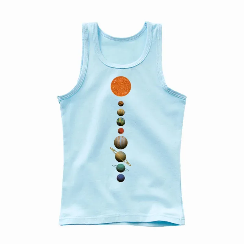 Baby Girl Summer Solar System 3-14T Space Tees