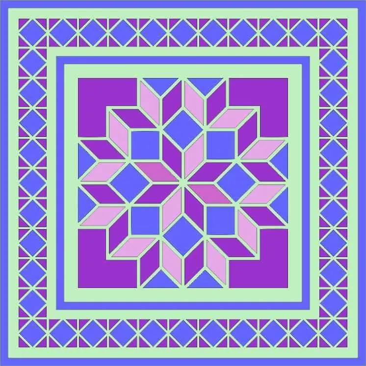 Barn Quilt Pieced Star- Wholesale