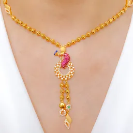 Beautiful Chand Style Peacock Necklace Set