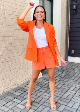 Beckette Boyfriend Blazer- Orange-***FINAL SALE***