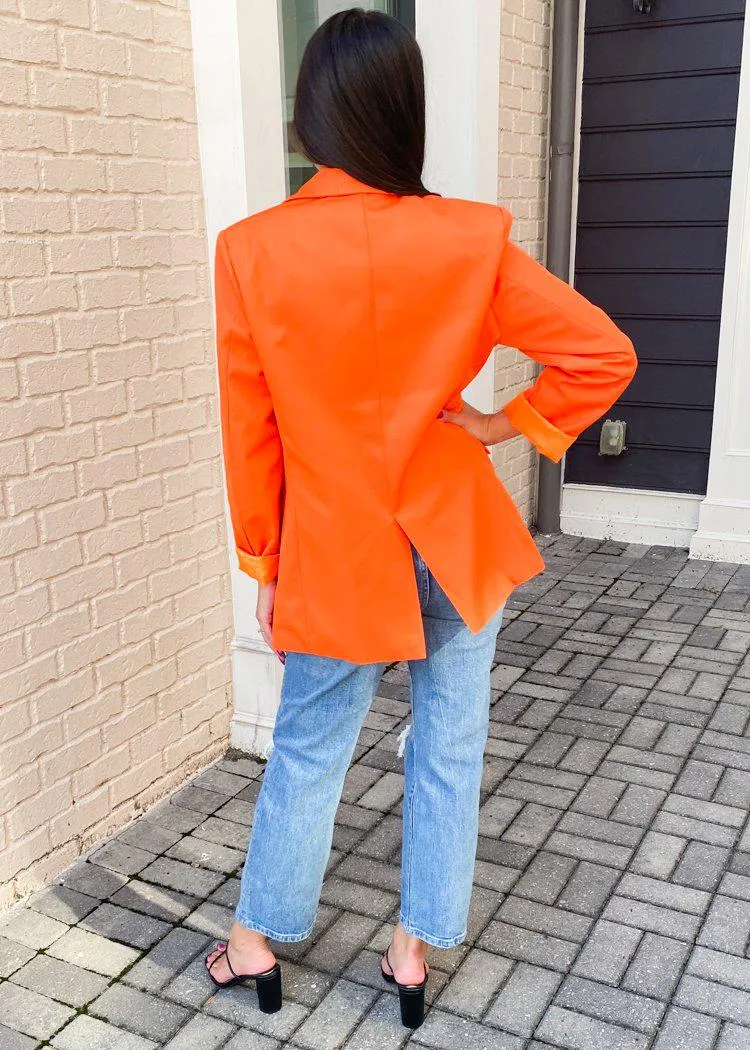 Beckette Boyfriend Blazer- Orange-***FINAL SALE***